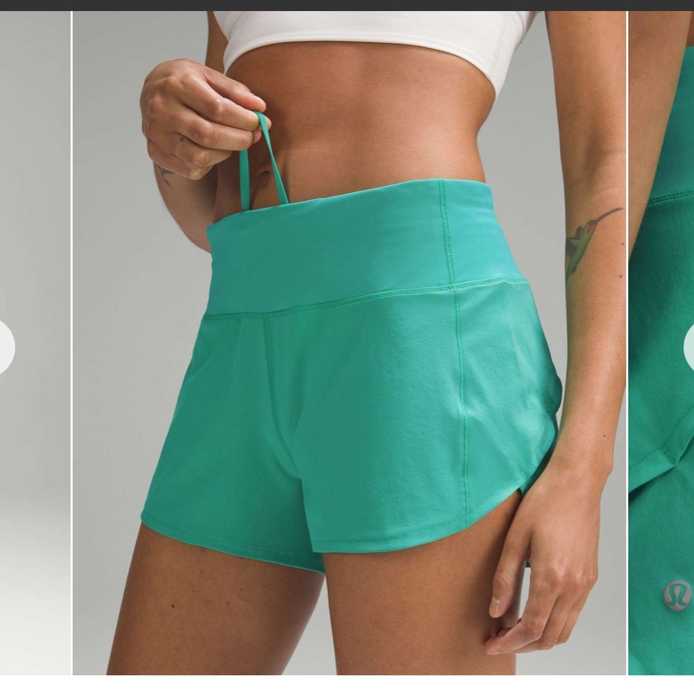 lululemon athletica Women's Green High-Waisted Shorts
